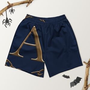 AurèlinNavy Blue Men's Shorts with Gold Accents By Schuler Boutique